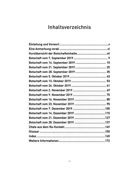 Botschaften 2019 (II) Inhaltsverzeichnis